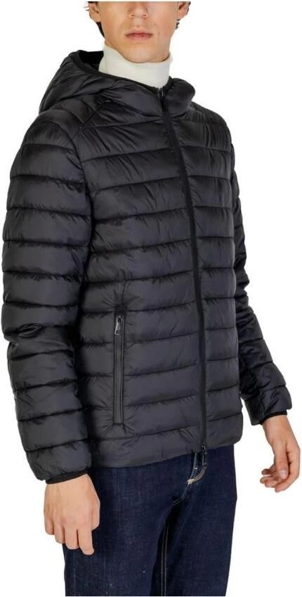 Gianni Lupo Lichtgewicht Opvouwbare Gewatteerde Jas Black Heren