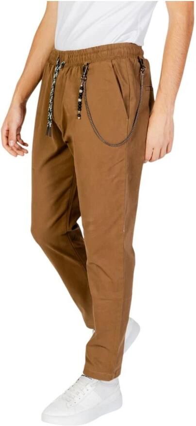 Gianni Lupo Bruine Vetersluiting Broek Herfst Winter Brown Heren