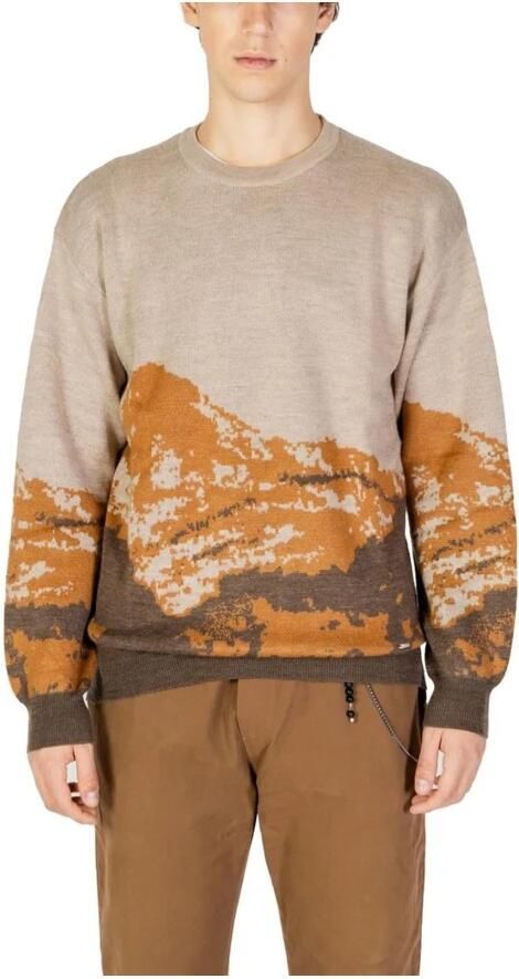 Gianni Lupo Beige Gedrukte Gebreide Kleding Herfst Winter Stijl Beige Heren - Foto 5