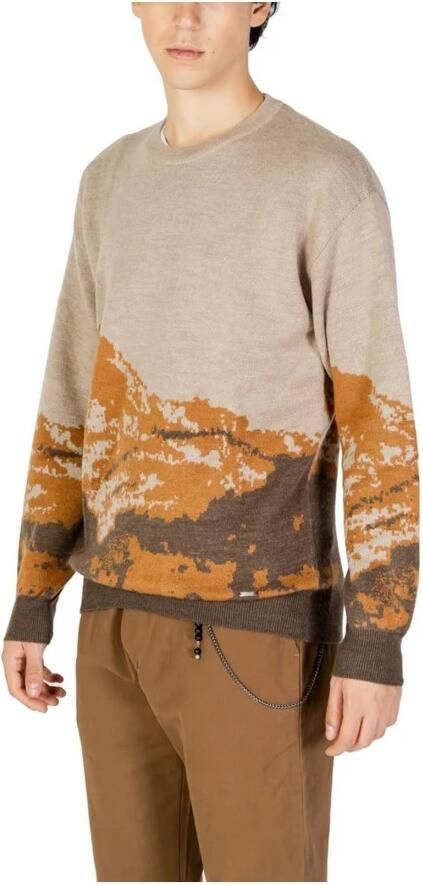 Gianni Lupo Beige Gedrukte Gebreide Kleding Herfst Winter Stijl Beige Heren - Foto 3