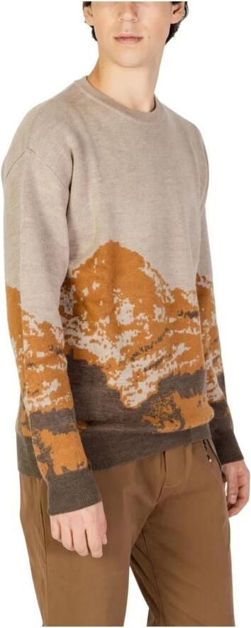 Gianni Lupo Beige Gedrukte Gebreide Kleding Herfst Winter Stijl Beige Heren - Foto 4