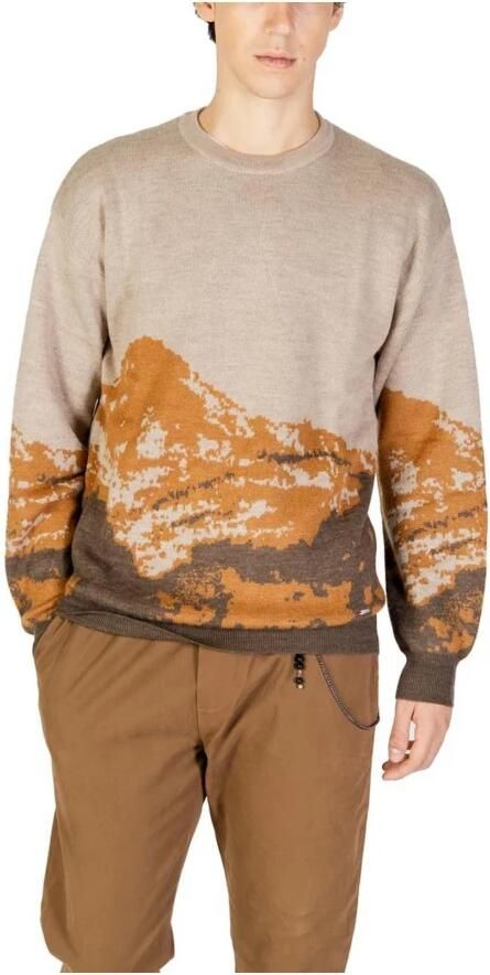 Gianni Lupo Beige Gedrukte Gebreide Kleding Herfst Winter Stijl Beige Heren - Foto 1