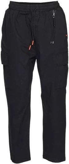 Gianni Lupo Zwarte katoenen broek met veters Black Heren