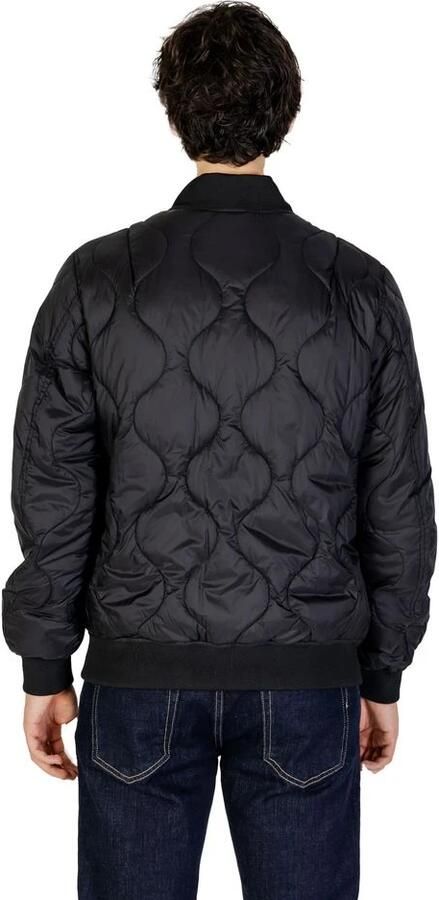 Gianni Lupo Zwarte Polyamide Jas Herfst Winter Collectie Black Heren - Foto 2