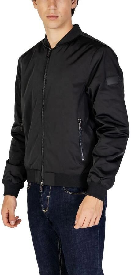 Gianni Lupo Zwarte Polyester Jas Heren Collectie Black Heren - Foto 2