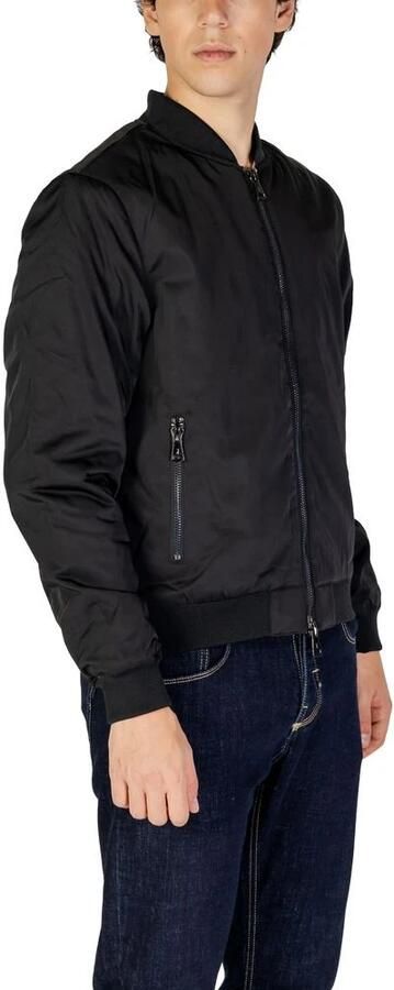 Gianni Lupo Zwarte Polyester Jas Heren Collectie Black Heren - Foto 3