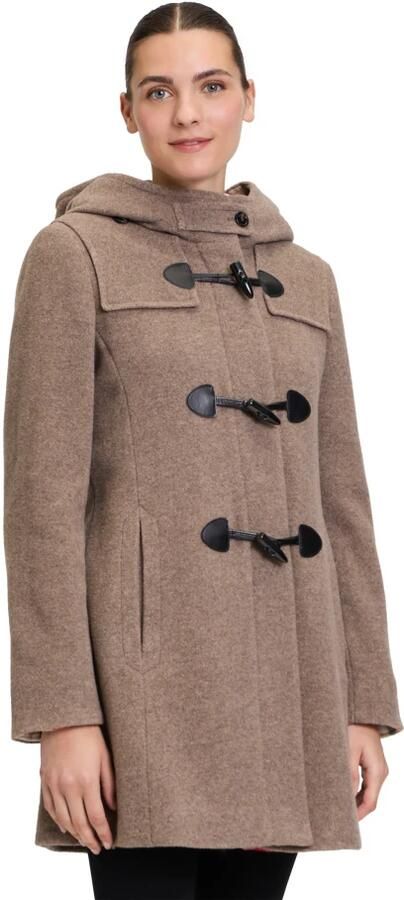 Gil Bret Capuchon Dufflecoat Wol Velours Toggle Beige Dames - Foto 2