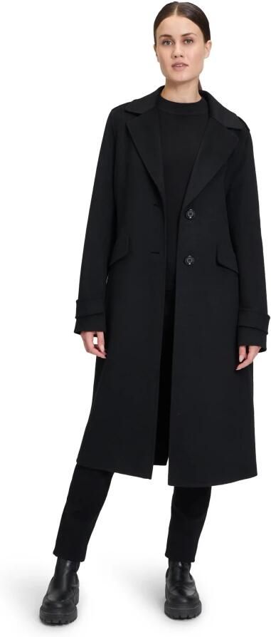 Gil Bret Klassieke wollen jas met reverskraag Black Dames