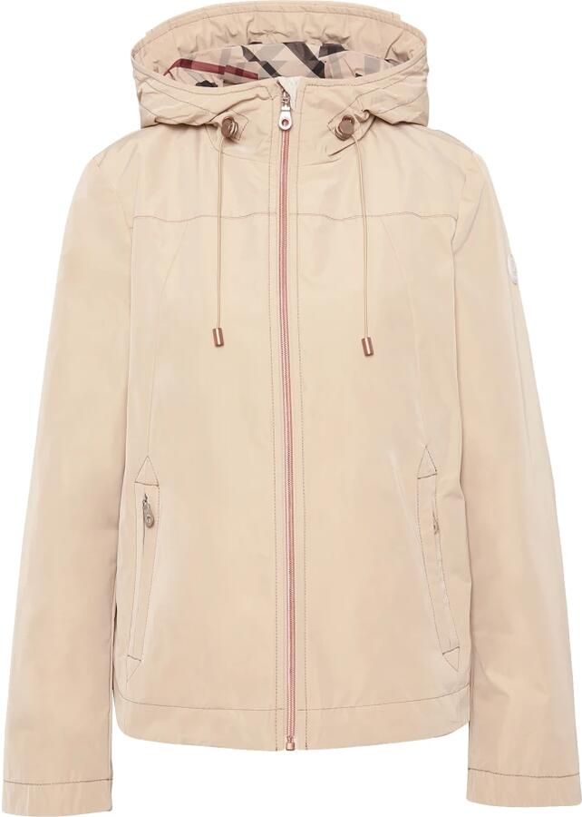 Gil Bret Zomerjas met capuchon en geruite details Beige Dames - Foto 4