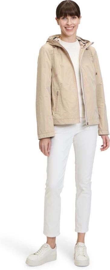 Gil Bret Zomerjas met capuchon en geruite details Beige Dames - Foto 3
