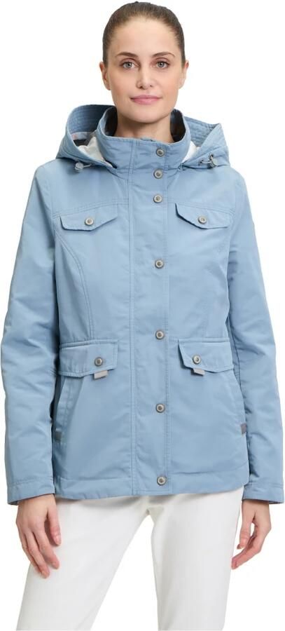 Gil Bret Zomerjas met capuchon en ruitdetails Blue Dames - Foto 3