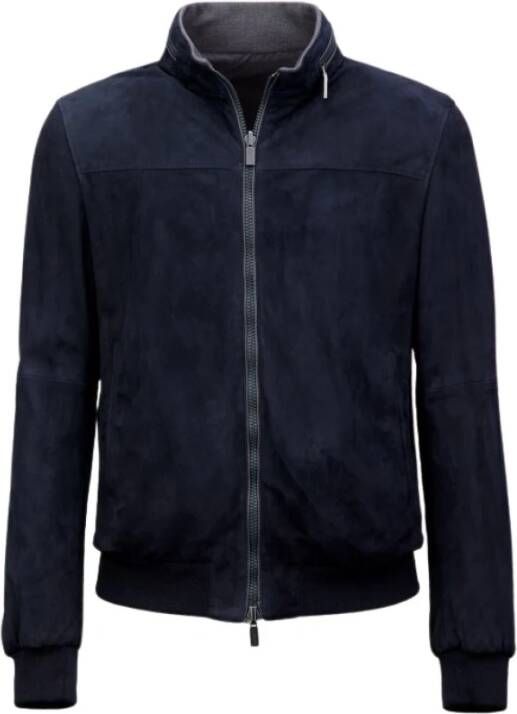 Gimo's Leather Jackets Blauw Heren