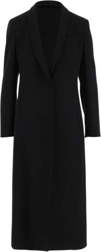 Giorgio Armani Single-Breasted Coats Black Dames