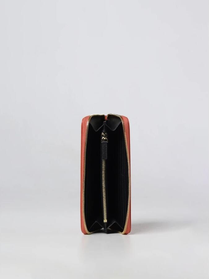 Emporio Armani Elegante Leren Portemonnees en Kaarthouders Orange Dames