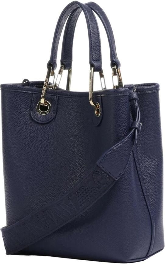 Emporio Armani Vegan Leren Bucket Handtas Set Blue Dames - Foto 3