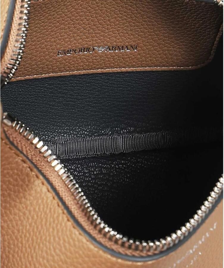 Giorgio Armani Bruin Leren Dames Schoudertas Brown Dames