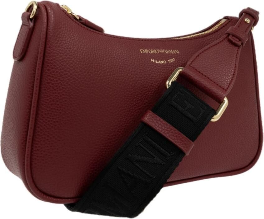 Emporio Armani Mini Baguette Bordeaux met Zwart Logo Red Dames - Foto 3