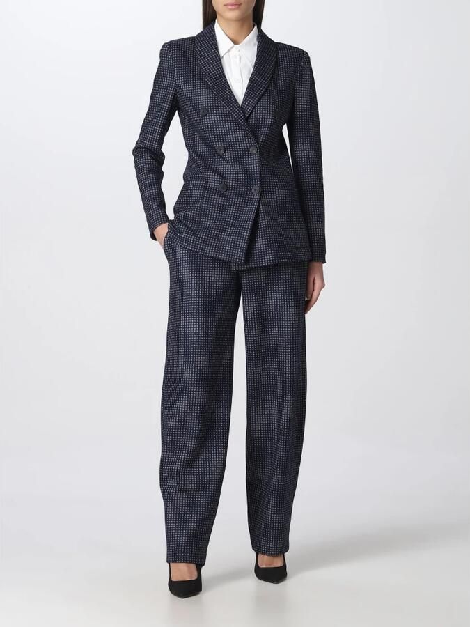 Emporio Armani Gecontroleerde broek Blauw Dames