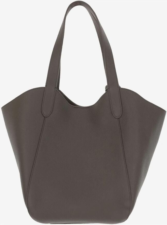 Giorgio Armani Shoppers & Totes Leather Tote Bag With Logo in bruin - Foto 4