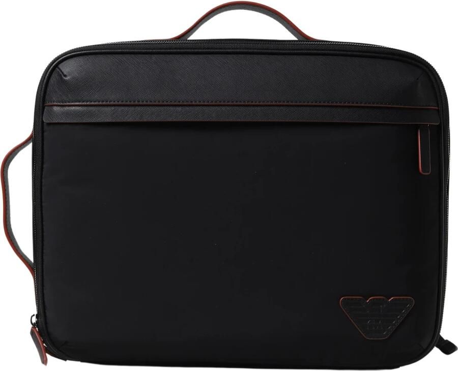 Emporio Armani Omkeerbare Vierkante Design Handtas in Zwart Black Heren