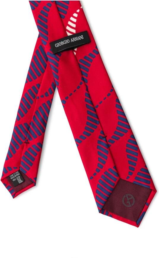 Giorgio Armani Rode Zijden Stropdas Elegante Stijl Red Heren - Foto 2