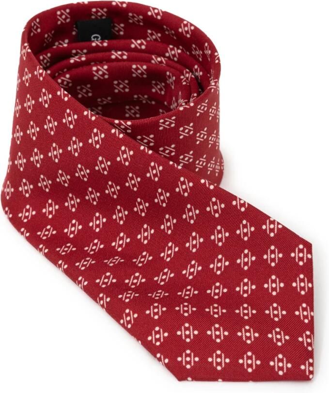 Giorgio Armani Rode zijden stropdas Red Heren