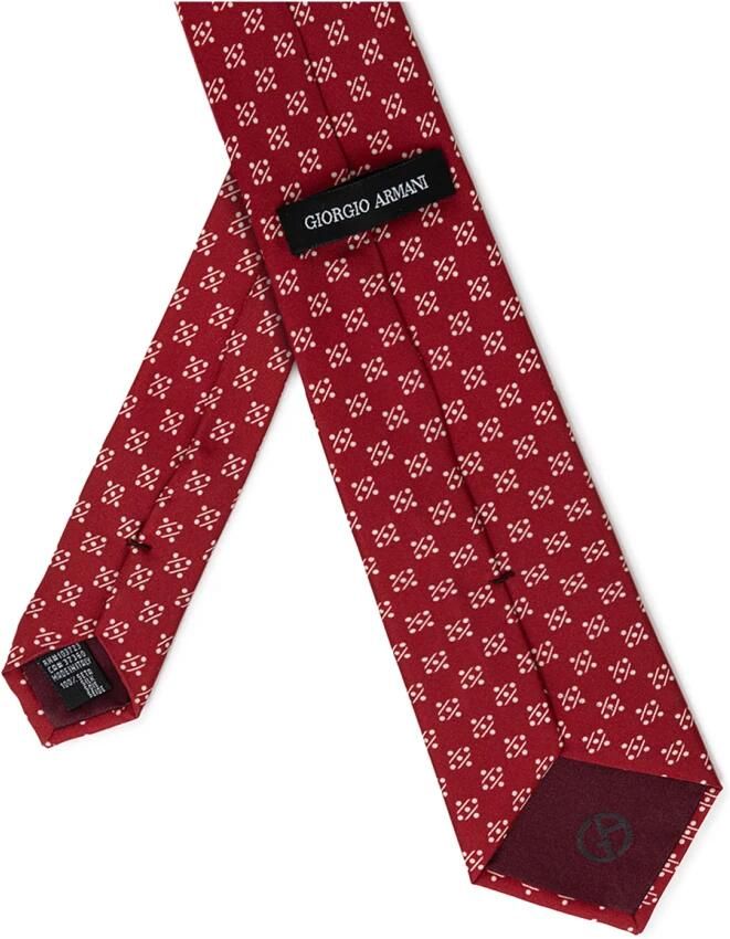 Giorgio Armani Rode zijden stropdas Red Heren - Foto 2