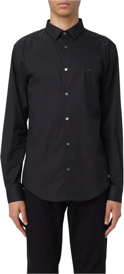 Emporio Armani Heren Witte Stretch Nylon Overhemd 8N1C09-1Ni9Z Black Heren - Foto 3