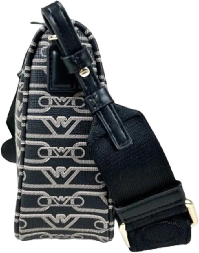 Emporio Armani Monogram Logo Eagle Baguette Crossbody Black Dames - Foto 5