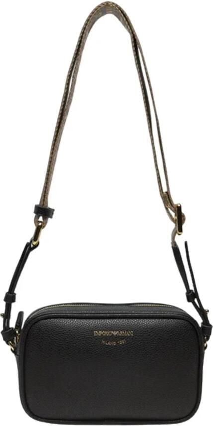 Emporio Armani Zwarte Mini Tas met Verstelbare Band en Logo Lettering Black Dames - Foto 6