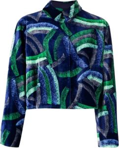 Giorgio Armani Jackets Pattern Blauw Dames