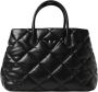 Emporio Armani Zwarte Gewatteerde Handtas met Adelaarslogo Black Dames - Thumbnail 1