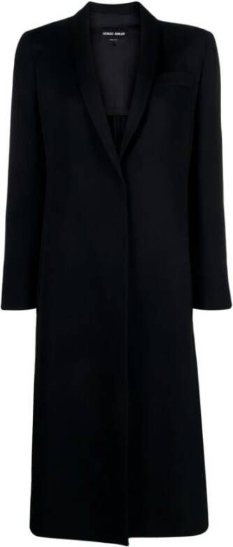 Giorgio Armani Single-Breasted Coats Zwart Dames