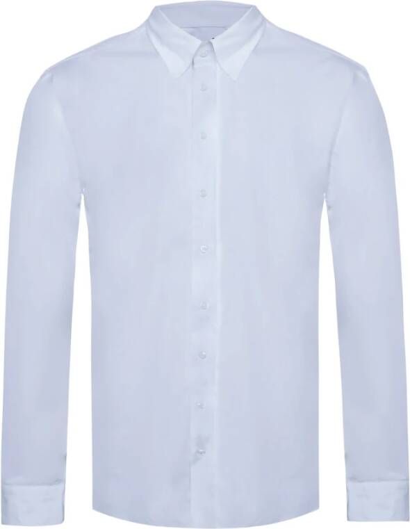Giorgio Armani Shirt with snap collar Blauw Heren