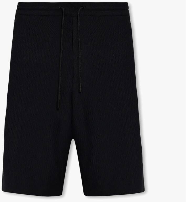 Giorgio Armani Shorts met logo Zwart Heren