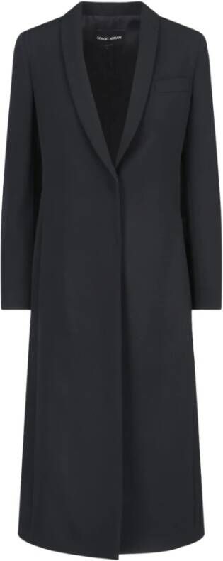 Giorgio Armani Single-Breasted Coats Zwart Dames