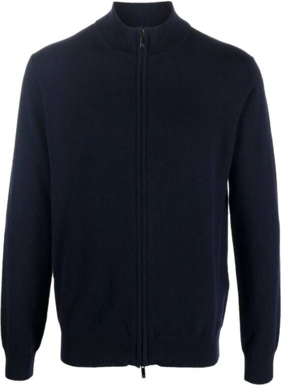 Giorgio Armani Sweater met rits Blauw Heren