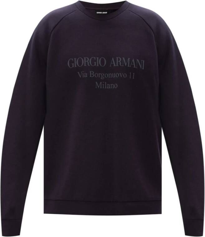 Giorgio Armani Sweatshirt met logo Grijs Heren