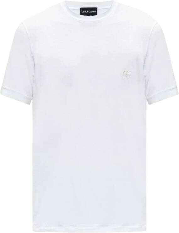 Giorgio Armani T-shirt met logo Wit Heren