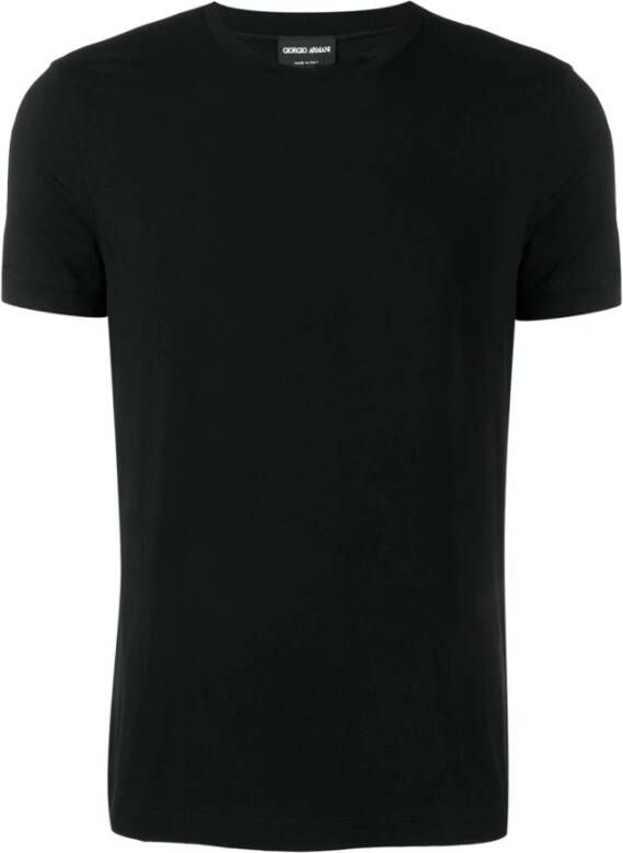 Emporio Armani Heren Logo T-Shirt Zwart 100% Katoen Black Heren