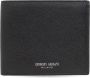 Giorgio Armani Zwarte Leren Bi-fold Portemonnee Black Heren - Thumbnail 1