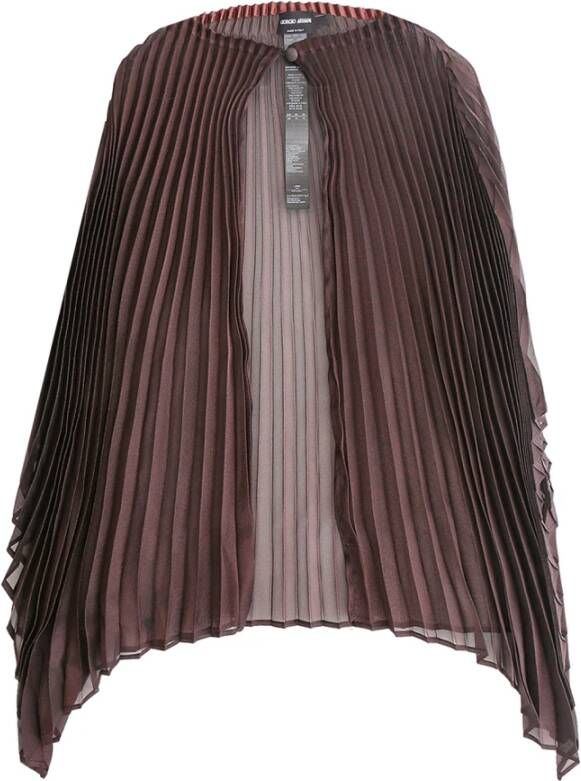 Giorgio Armani Women Clothing Topwear Brown Ss23 Bruin Dames
