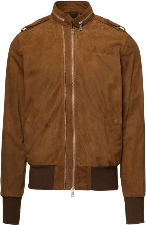 Giorgio Brato Coats Brown Bruin Heren