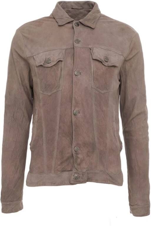 Giorgio Brato Men Clothing Jackets Coats Beige Noos Bruin Heren