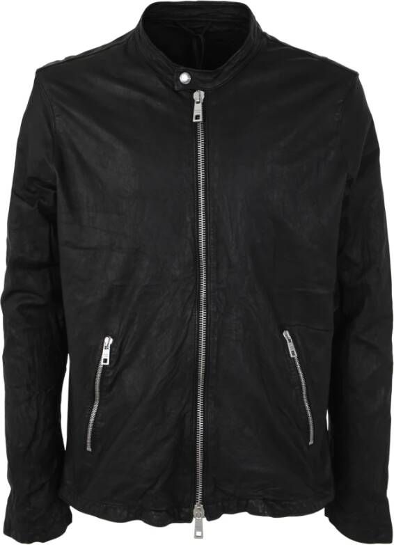 Giorgio Brato Leather Jackets Zwart Heren