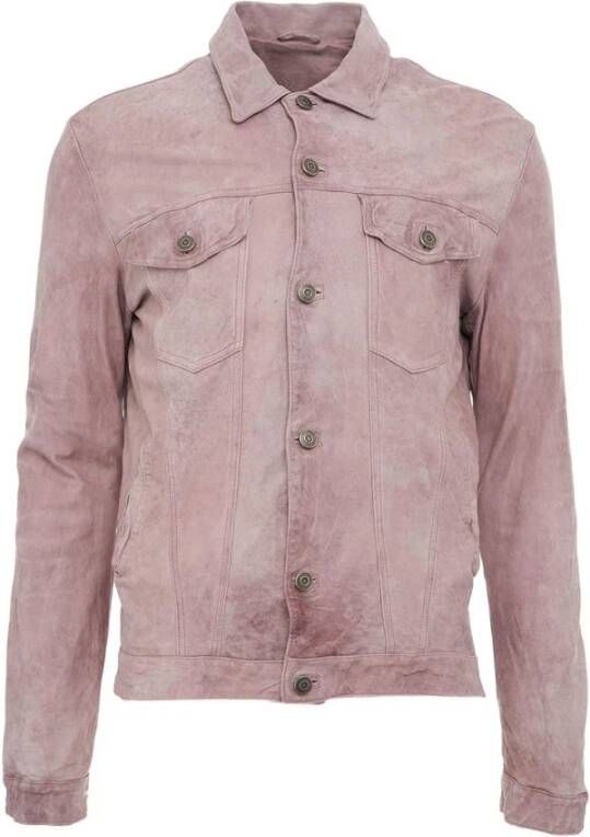 Giorgio Brato Mens Clothing Jackets Coats Violet Ss23 Paars Heren