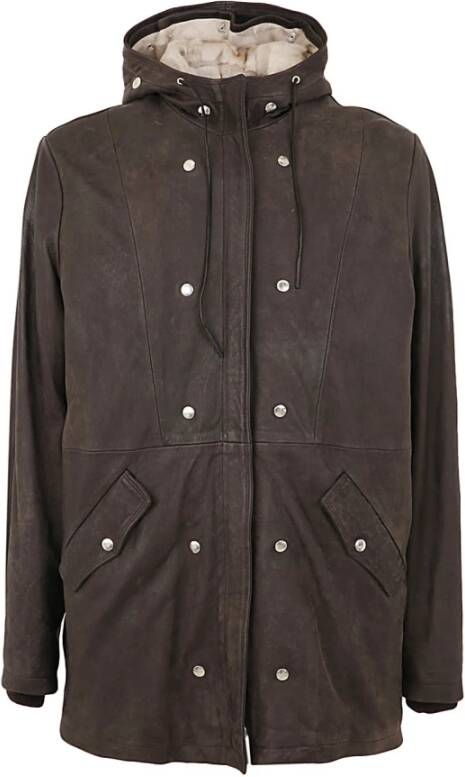 Giorgio Brato Parka Bruin Heren