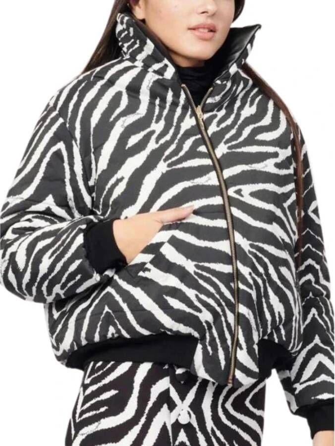Giulia N Couture Bomber Jackets Zwart Dames