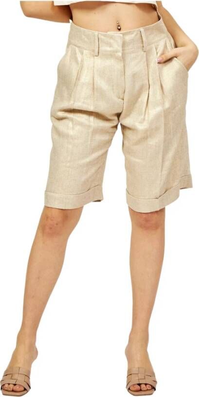 Giulia N Couture Shorts Beige Dames