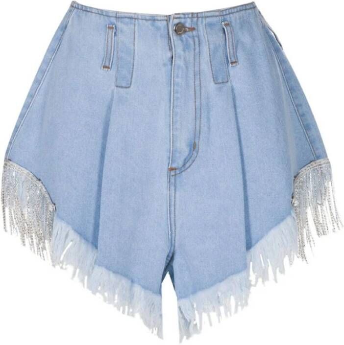 Giulia N Couture Shorts naar Vita Alta Blauw Dames